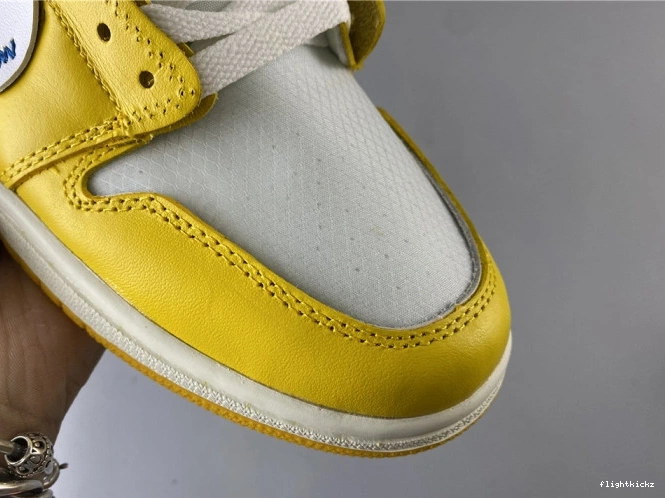 Powder Air 1 White Jordan Yellow-Cone x AQ0818-149 Dark Off-White NRG 0306